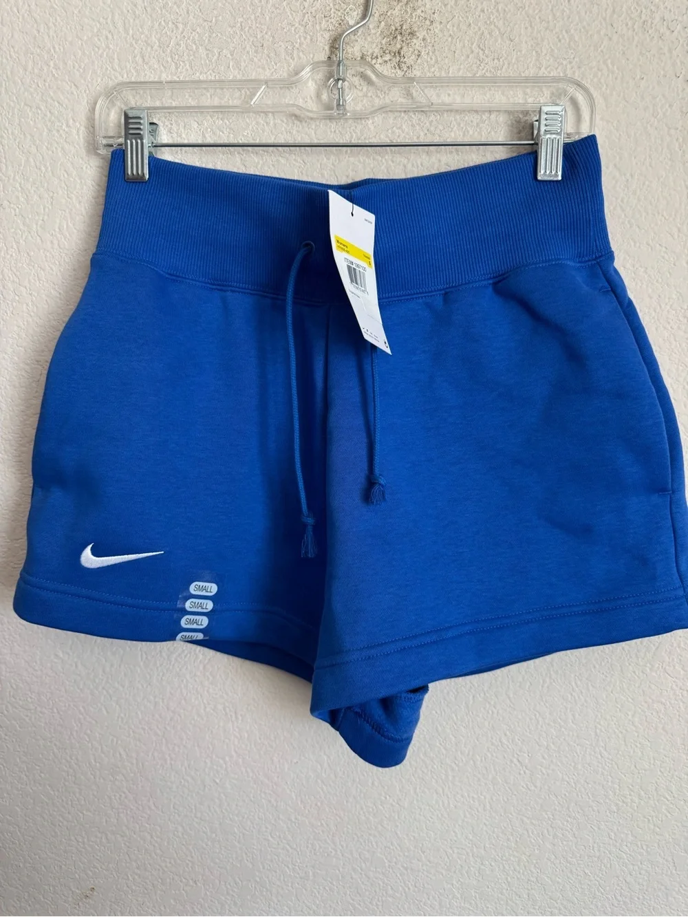 Nike Women's Royal Blue Fleece Drawstring Athletic Shorts